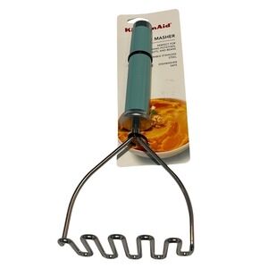 KitchenAid Masher Aqua Sky Blue Handle Stainless Steel KE008OHAQA NEW